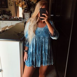 Billabong blue tie dye flowy dress